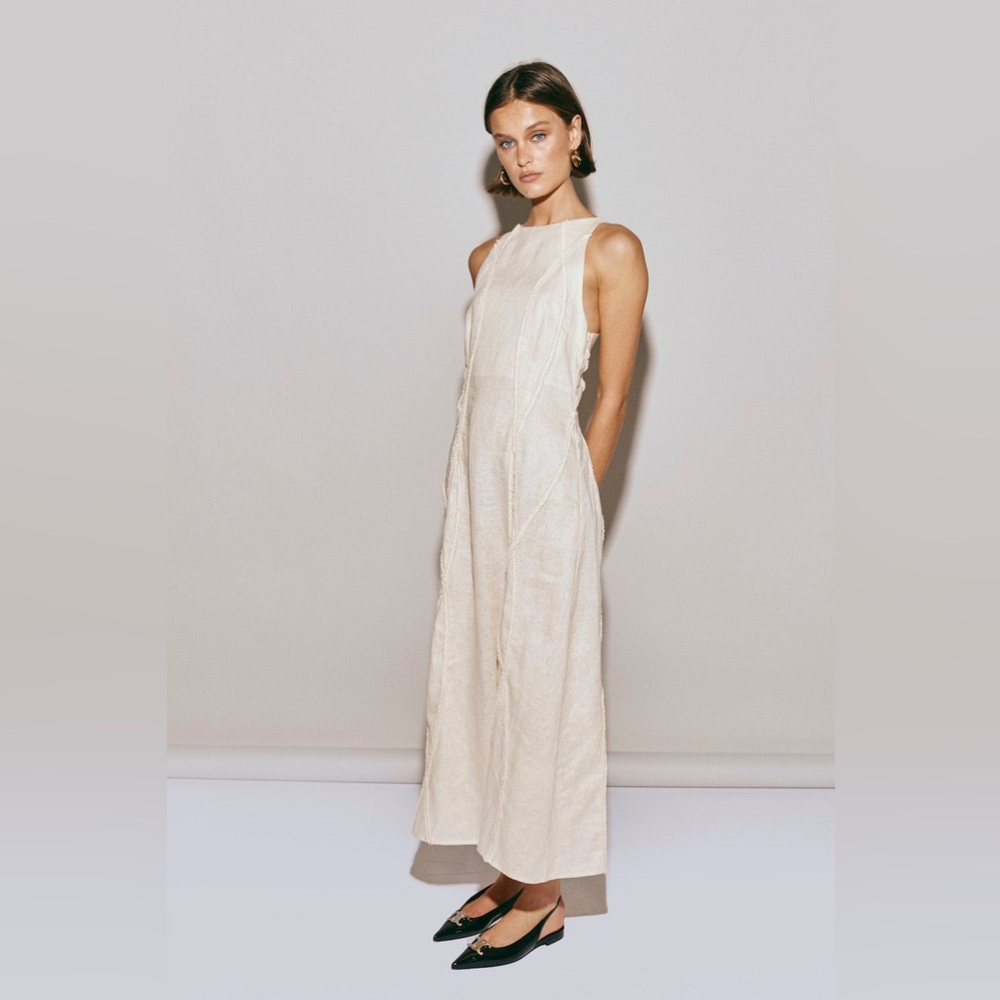 VRG GRL Ana Linen Maxi Dress